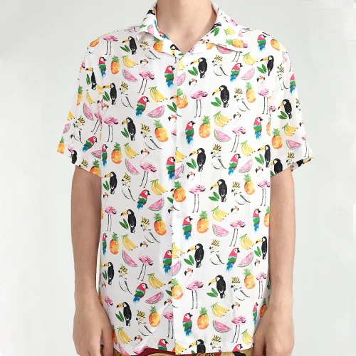 Erkan Mercan - Tropical Pattern Printed Unisex Shirt