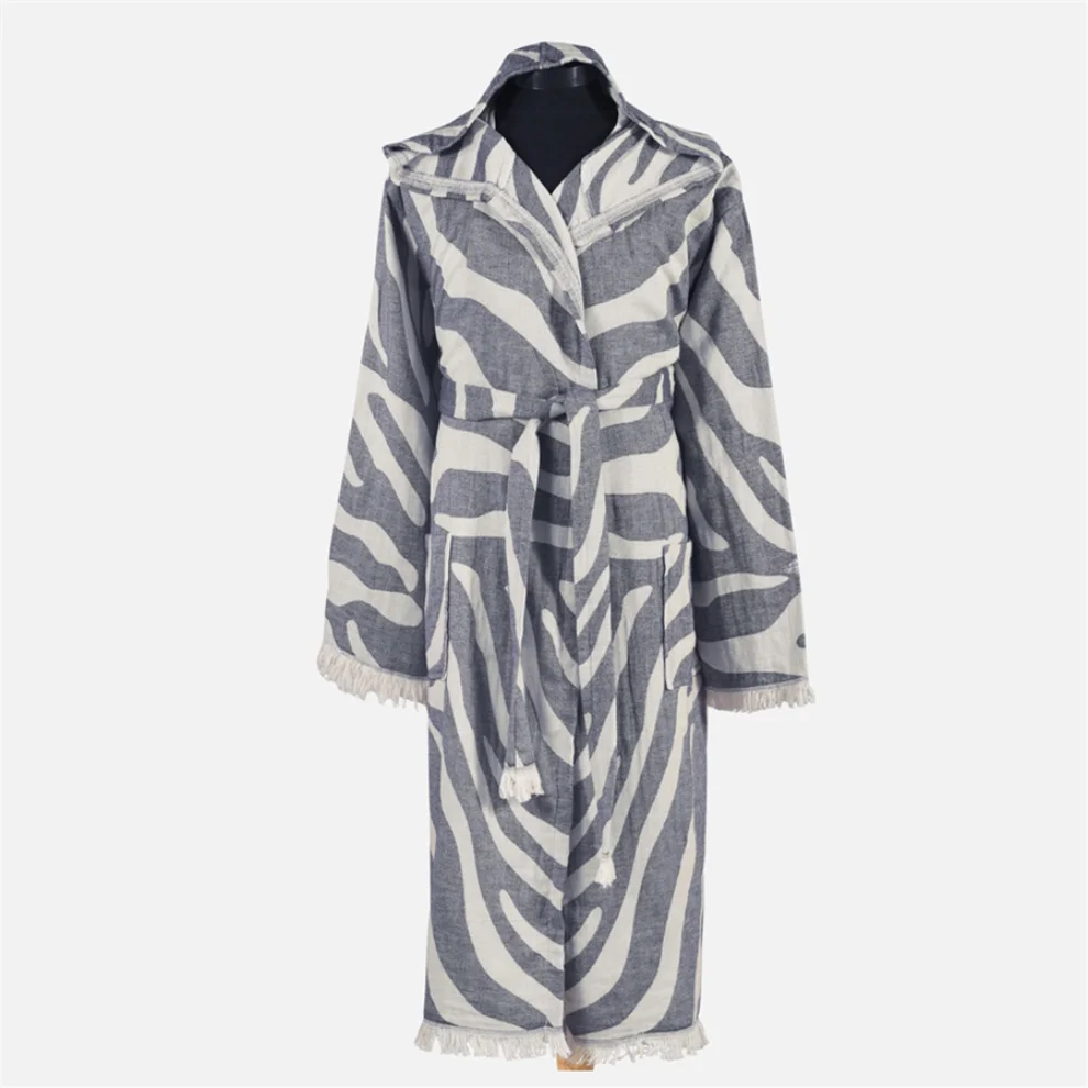 Miespiga - Pyramid Patterned Men's Peshtemal Bathrobe