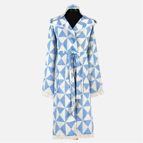 Miespiga - Pyramid Patterned Men's Peshtemal Bathrobe