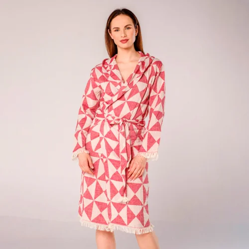 Miespiga - Pyramid Patterned Women's Peshtemal Bathrobe