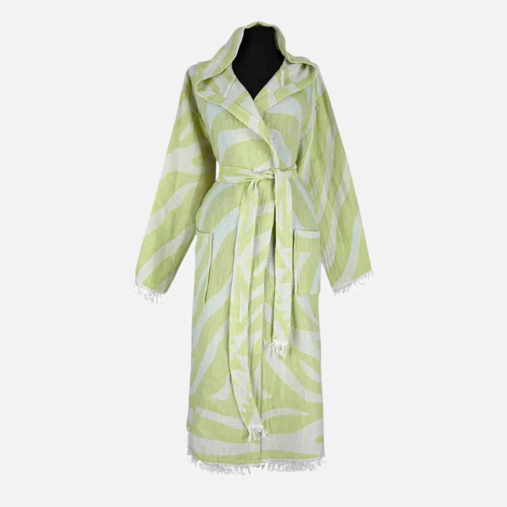 Miespiga - Wave Patterned Women's Peshtemal Bathrobe