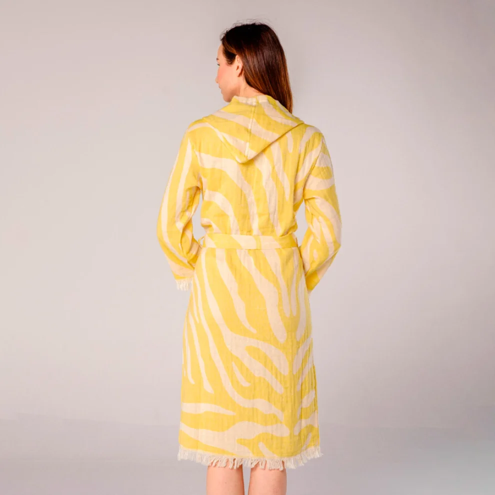 Miespiga - Wave Patterned Women's Peshtemal Bathrobe