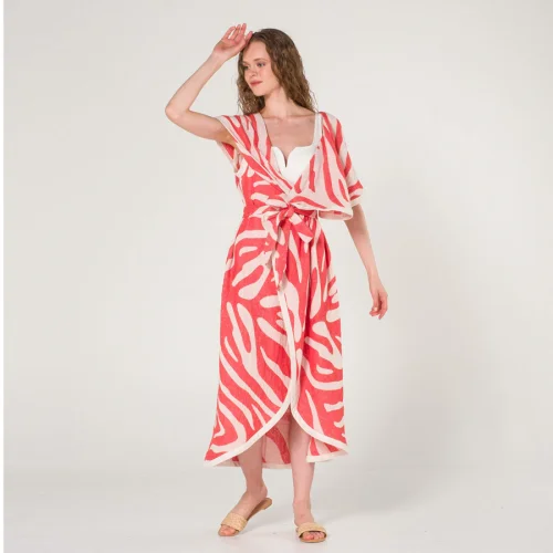 Miespiga - Wave Patterned Women's Peshtemal Kimono