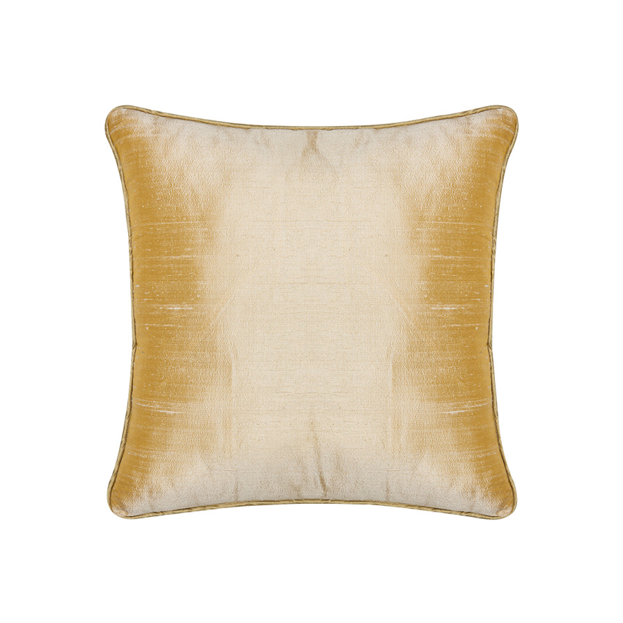 Lemon Silk Shantung Cushion