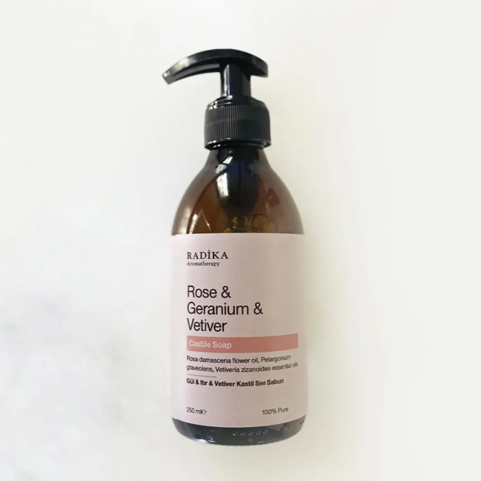 Radika Aromaterapi - Rose & Geranium & Vetiver Casti̇lle Soap