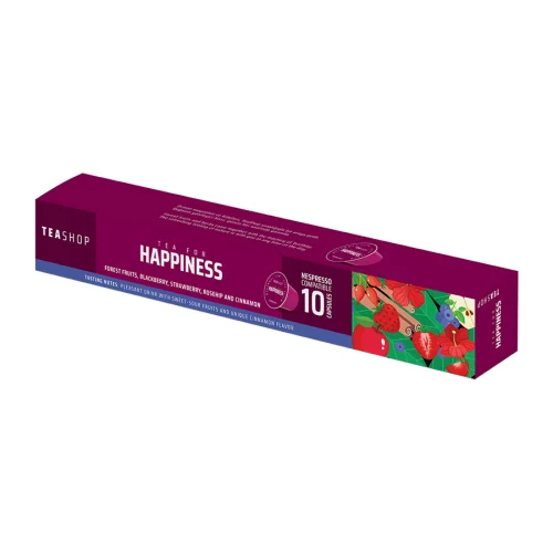 TeaShop - Happiness Tea Capsule Tea - Forest Fruit Tea Blend - 10 Natural Capsules