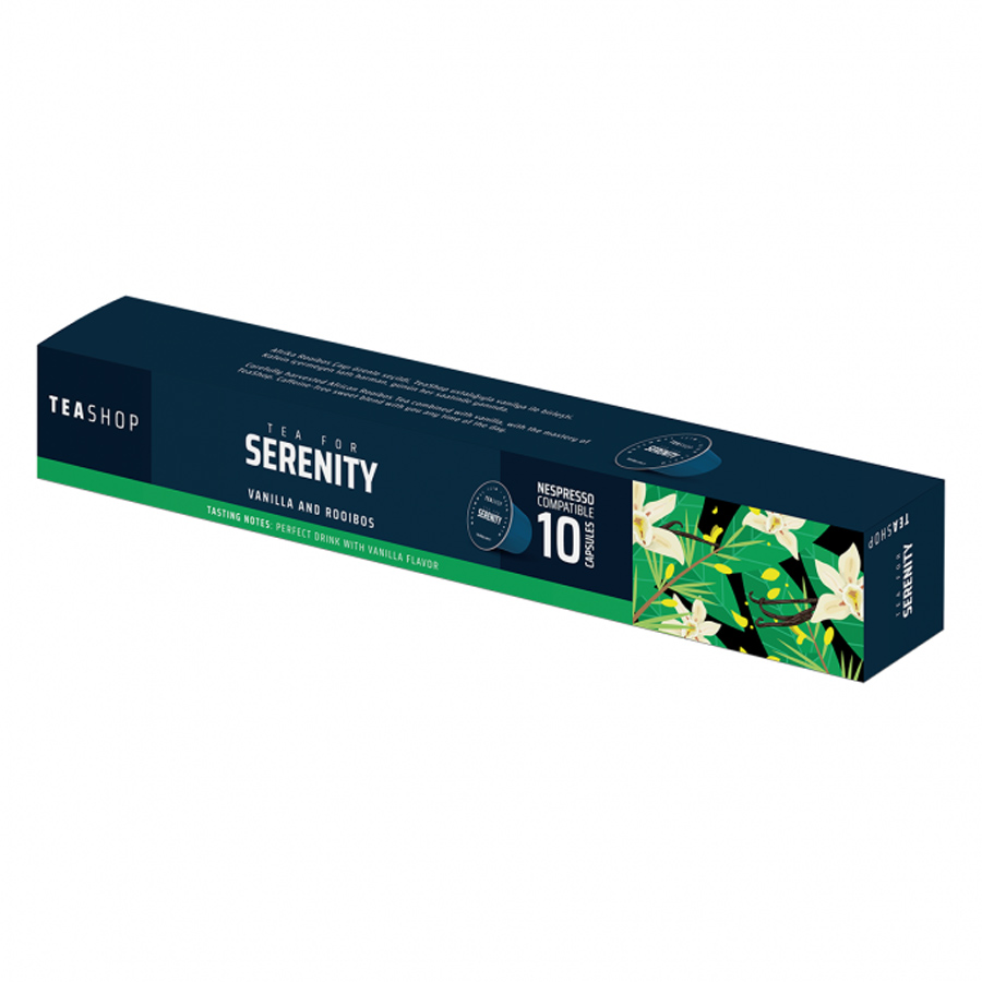 Serenity Tea Kapsül Çay - Rooibos Vanilya Çay Harmanı - 10 Doğal Kapsül