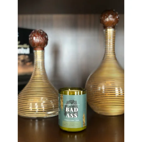 Light The Wine - Bad Ass Candle Recycled Wine Bottle Candle