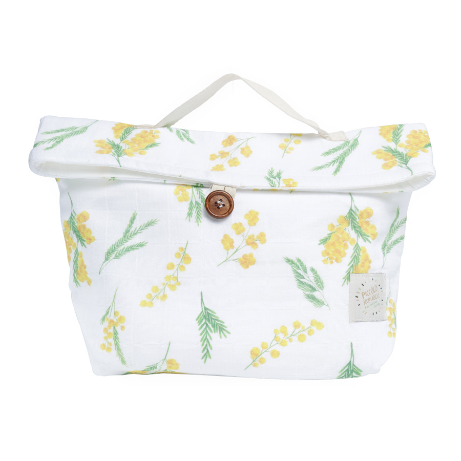 Persona Botanica Mimosa Patterned Muslin Bag