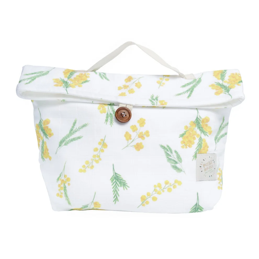 Piccolo Republic - Persona Botanica Mimosa Patterned Muslin Bag