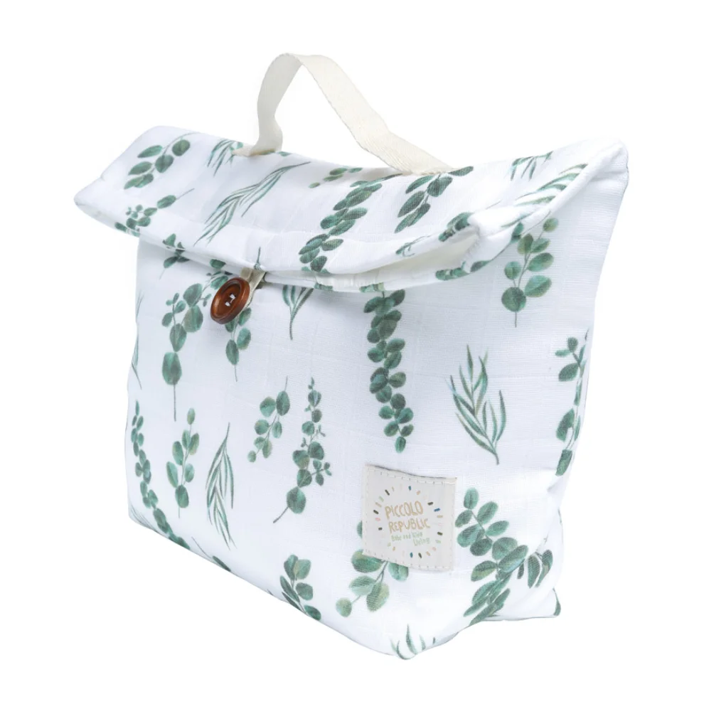 Piccolo Republic - Persona Botanica Ocaliptus Patterned Muslin Bag