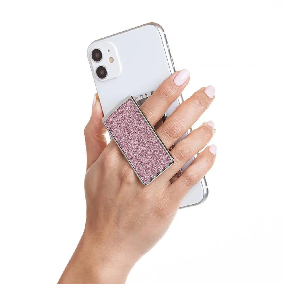 Handl - New York Glitter Stand Özellikli Telefon Tutucu