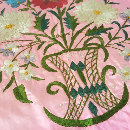 Gınni Dudu - Ottoman Pink Silk Pillow Case