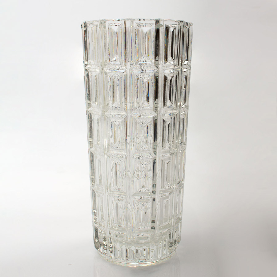 Clear Glass 1970's Vase