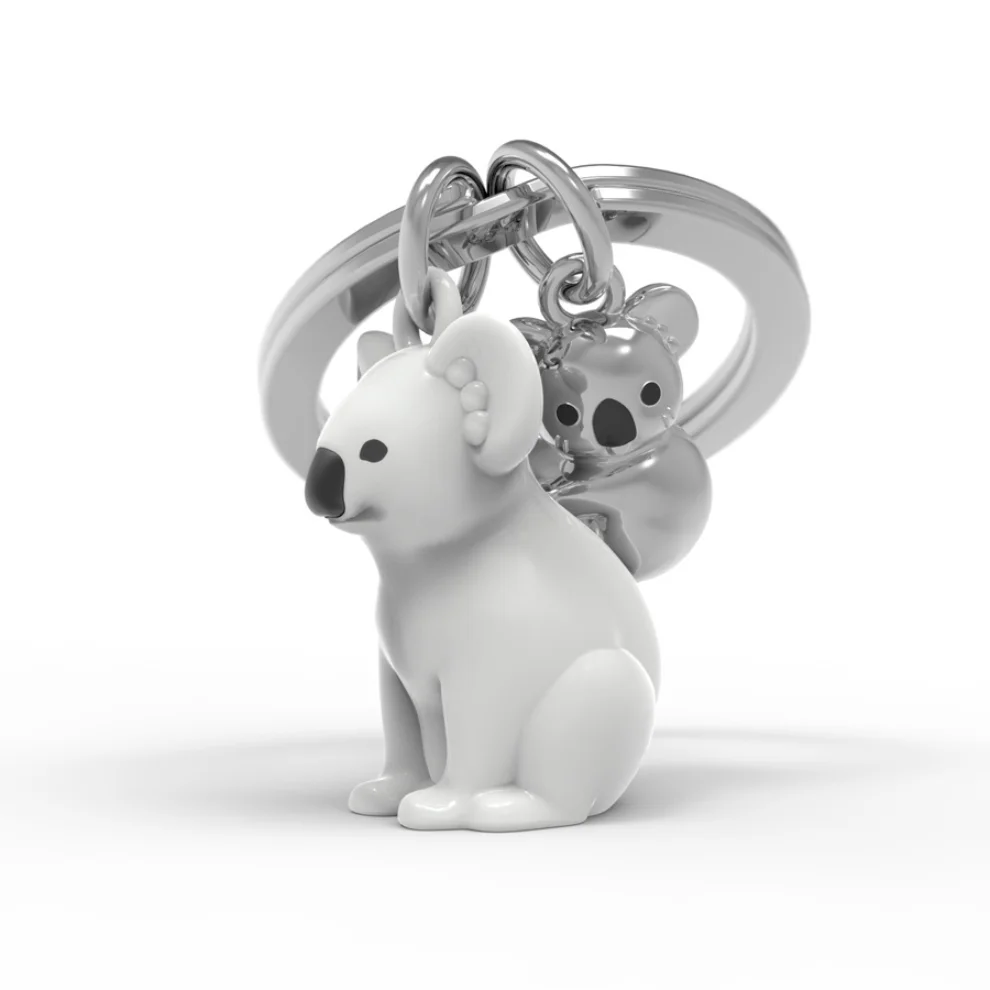 Metalmorphose - Mother Baby Koala Keychain