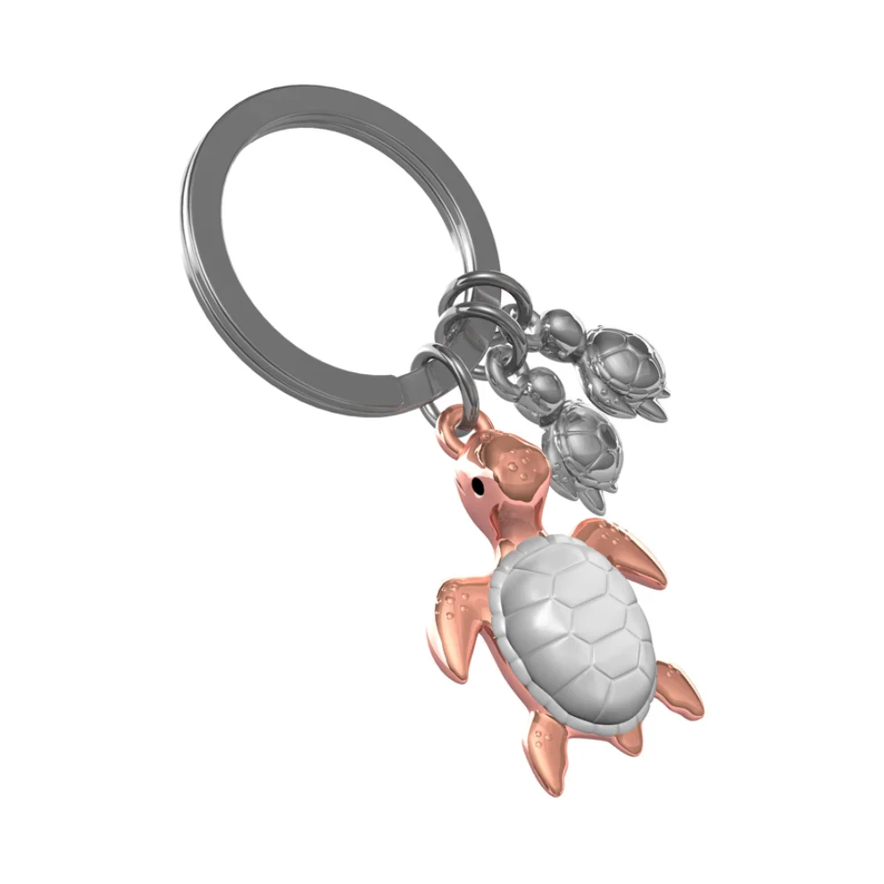 Metalmorphose - Turtle Family Keychain