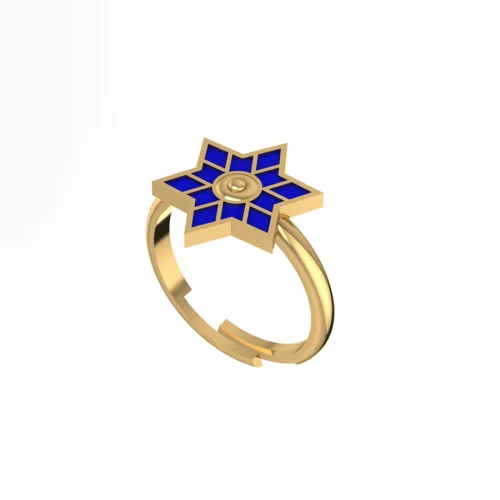 Iris The Brand - Asteria Navy Blue Enameled Ring