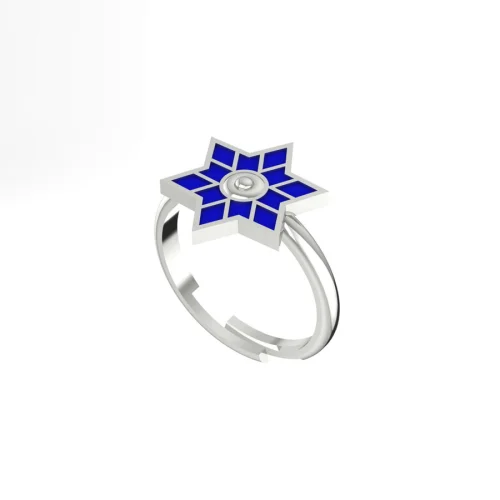 Iris The Brand - Asteria Navy Blue Enameled Ring