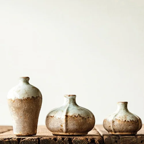 Warm Design	 - 3 Pcs Terracotta Vases