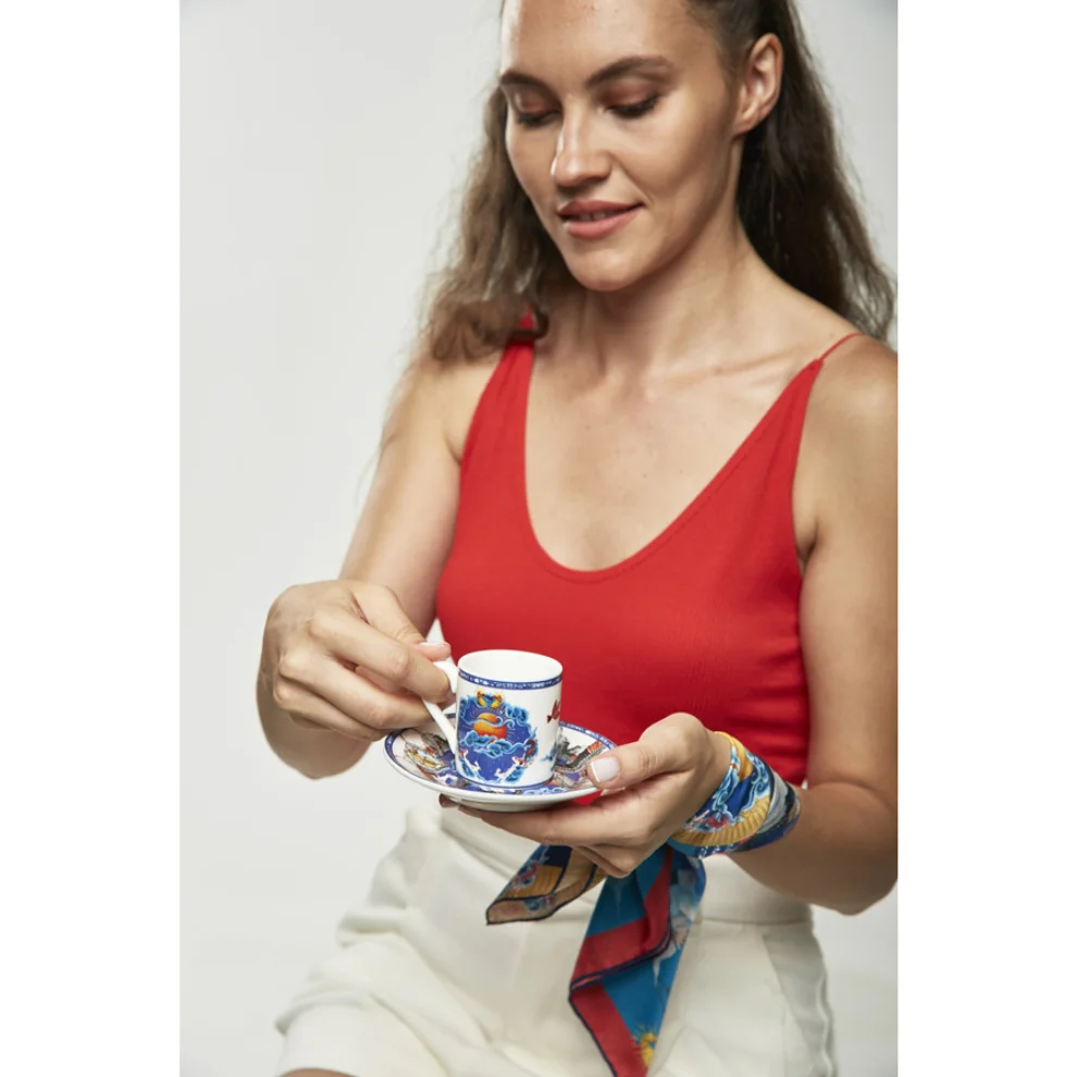 Martius - 1001 Nights Tales (Sky) Coffee Cup&Saucer