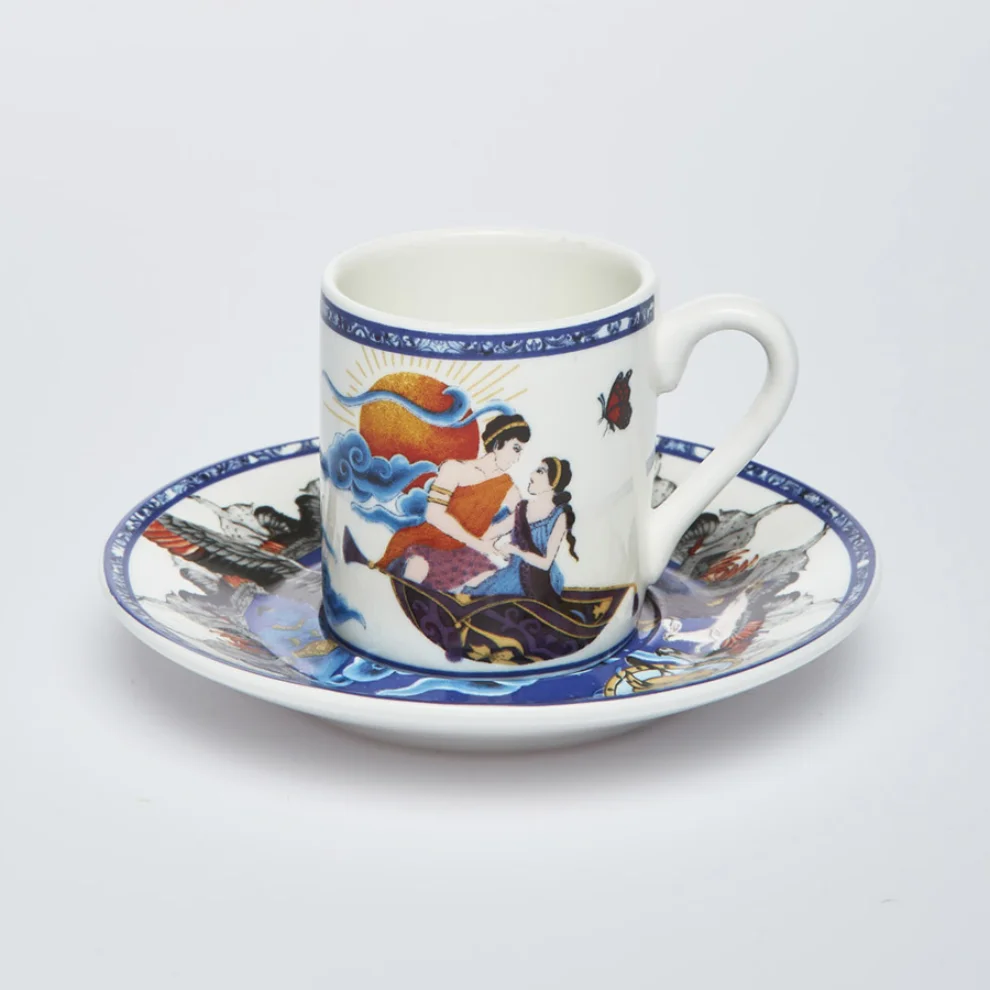 Martius - 1001 Nights Tales (Sky) Coffee Cup&Saucer