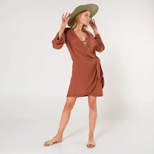 Miespiga - Mona Women's Double Breasted Sequin Printed Beach Dress