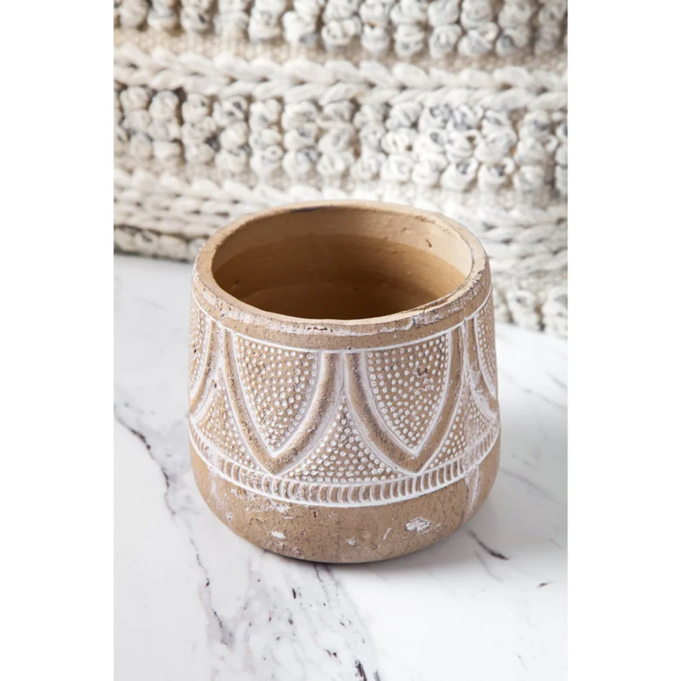 Warm Design	 - Terracotta Flower Pot - Xiii