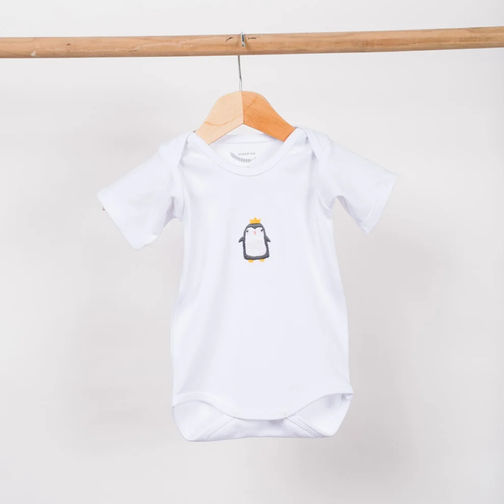 Miespiga - Penguin 3-pack Short Sleeve Baby Body