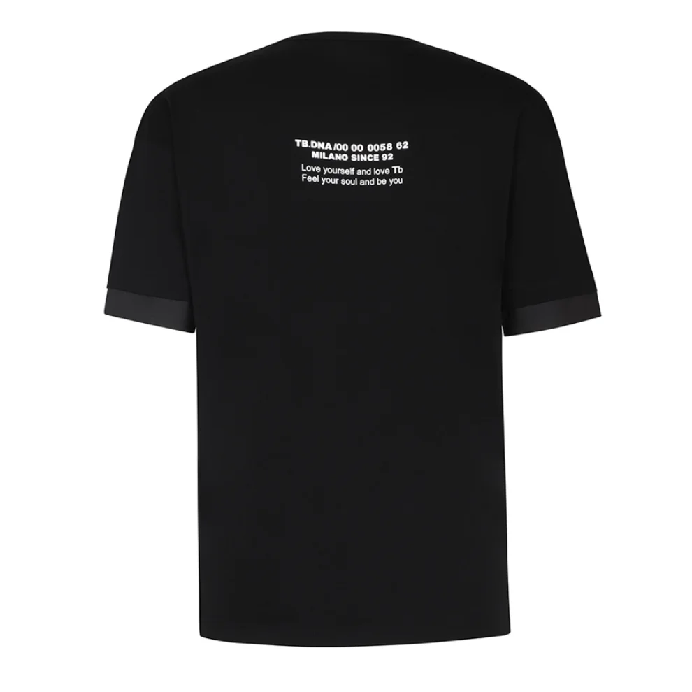 Tbasic - Desenli Cep Oversize T-shirt