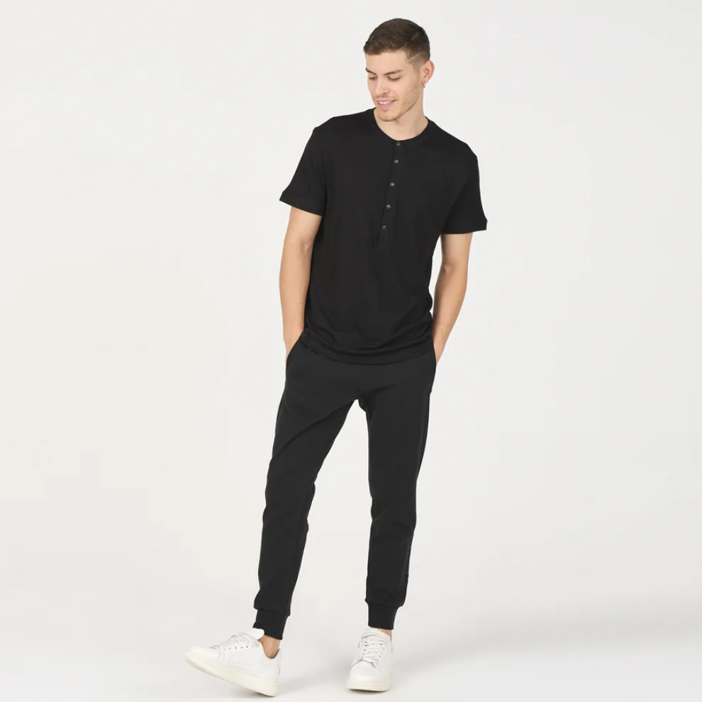 Tbasic - Buttoned Modal T-shirt