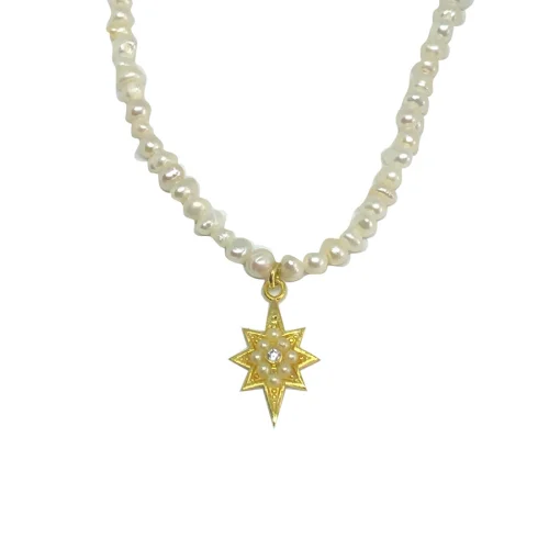Linya Jewellery - North Star & Pearl Necklace