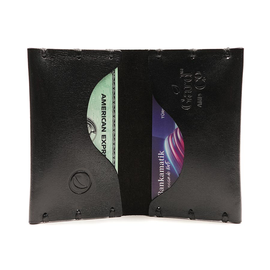 Twin Wave Genuine Leather Unisex Wallet - Card Holder