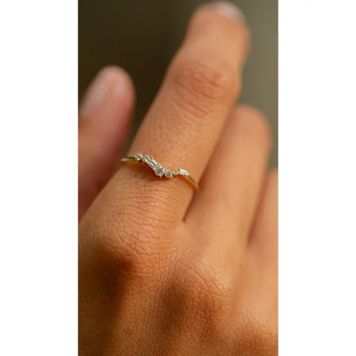 The Anoukis - Asymmetry Pleasure Diamond 14k Ring