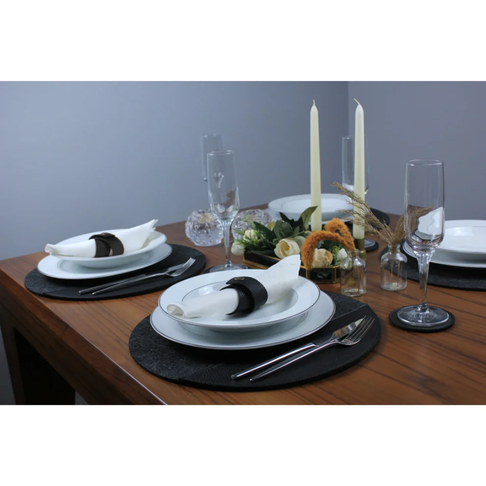 Gorgons - Europa Genuine Leather Placemat Set 
