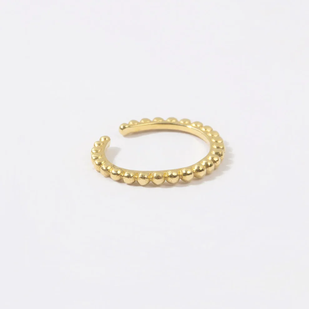 The Anoukis - 14k Gold Beaded Ear Cuff