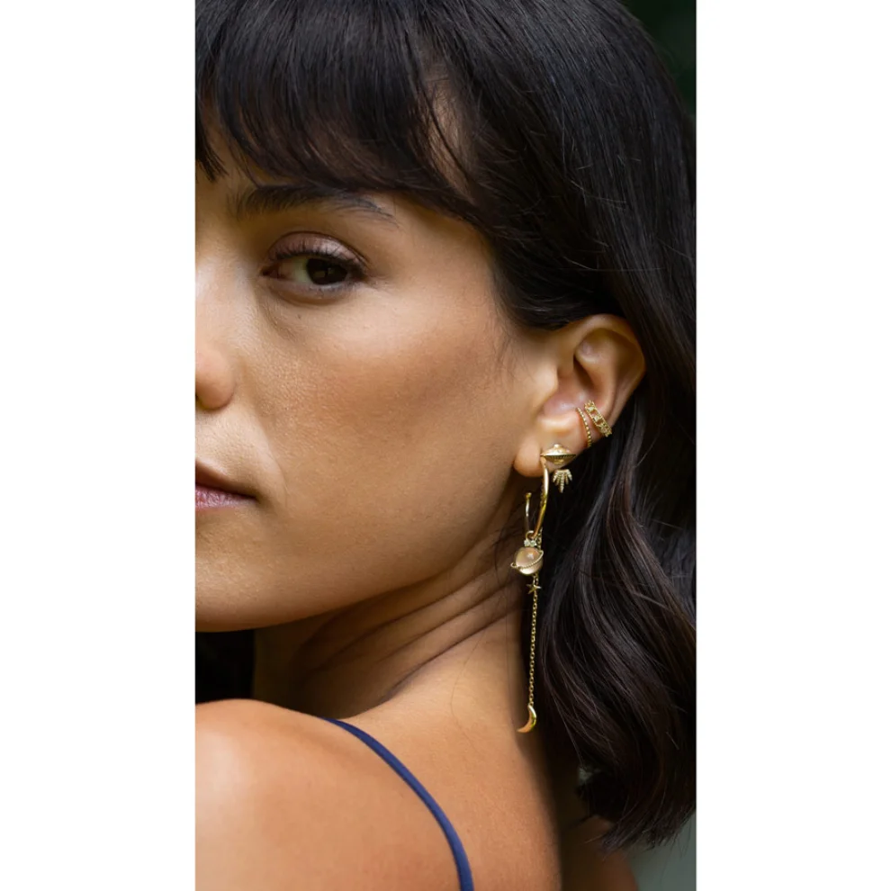 The Anoukis - 14k Gold Beaded Ear Cuff