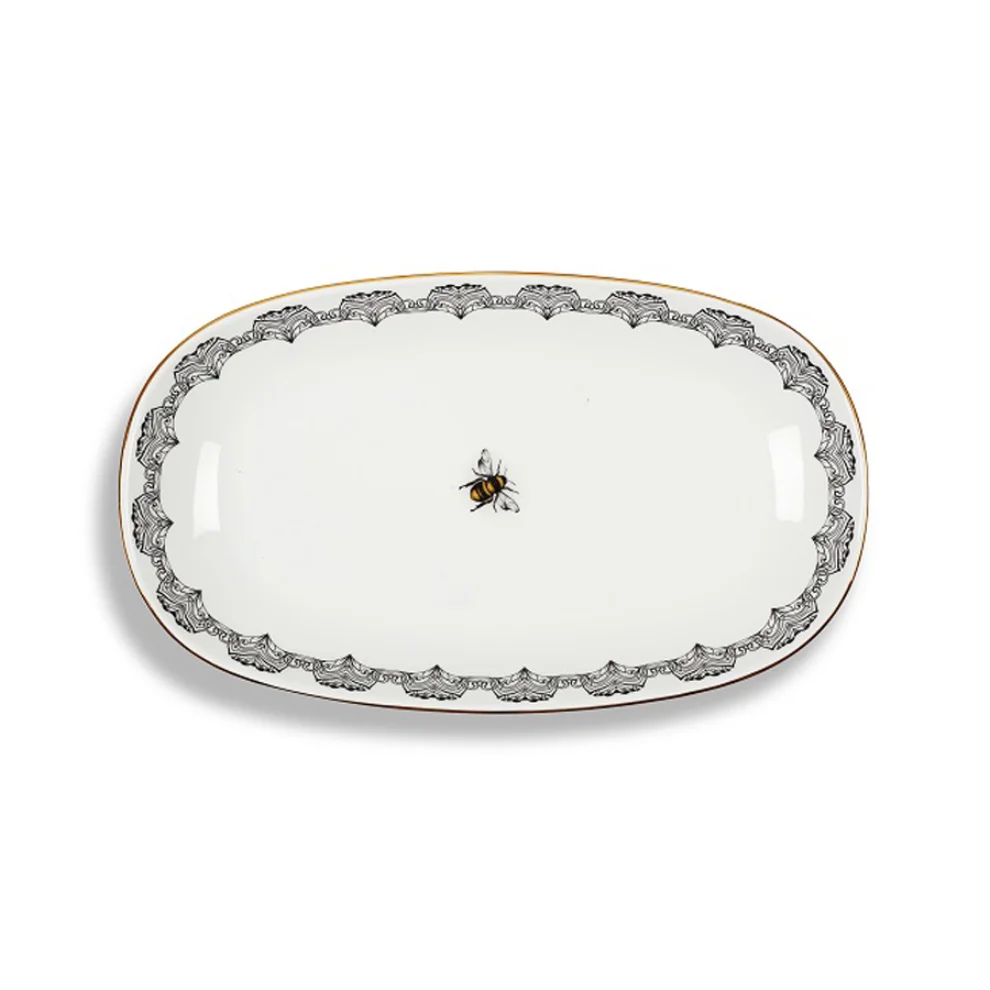 Some Home İstanbul - Bee Figured Boat Serving Plate