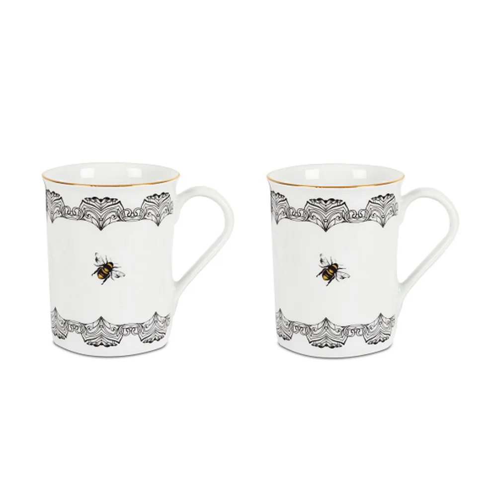 Some Home İstanbul - Bee Figured Set of 2 Mugs
