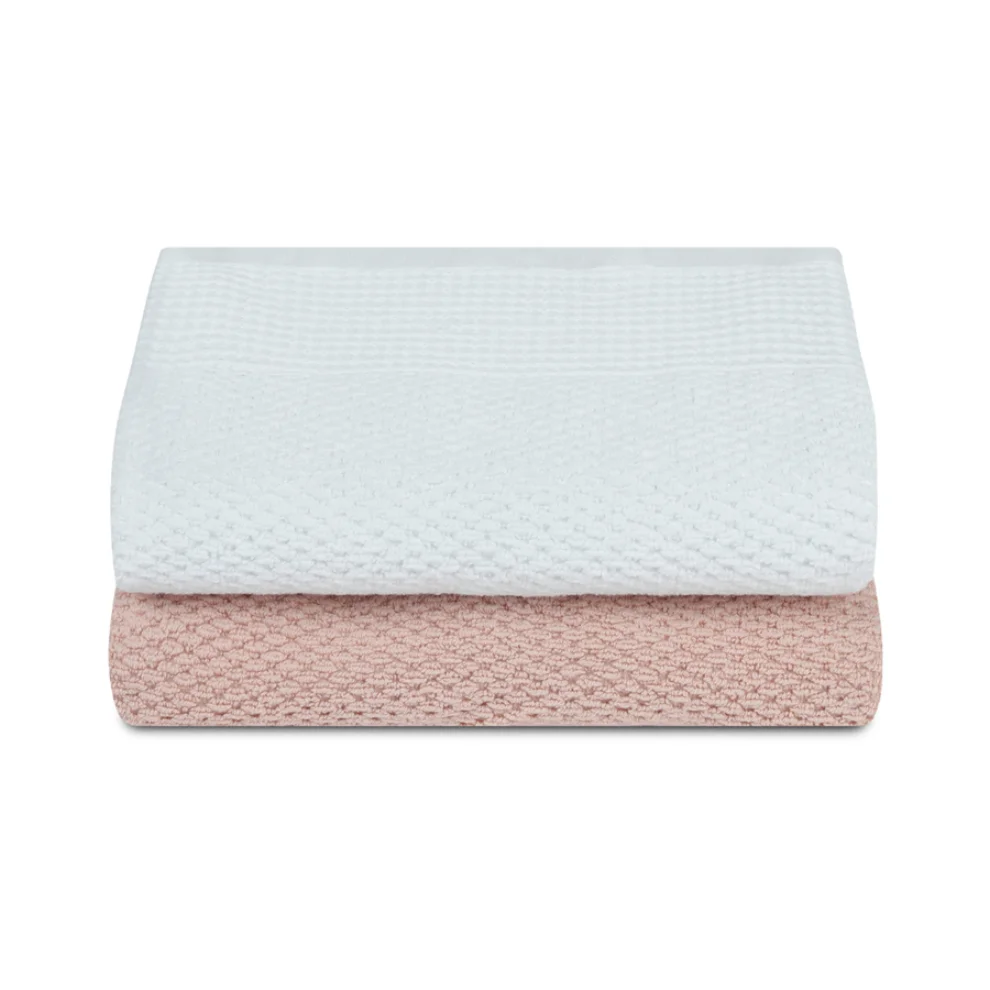 Sahara Maison - Peony Hand Towel Pink & White Set