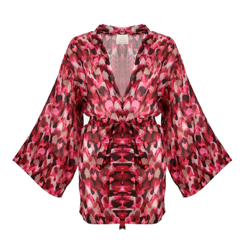 Belle Ame - Rosa Short Kimono