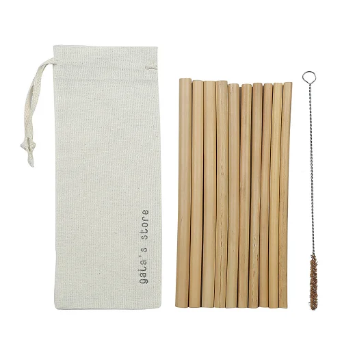 Gaia's Store - Bamboo Straw 10 Pack