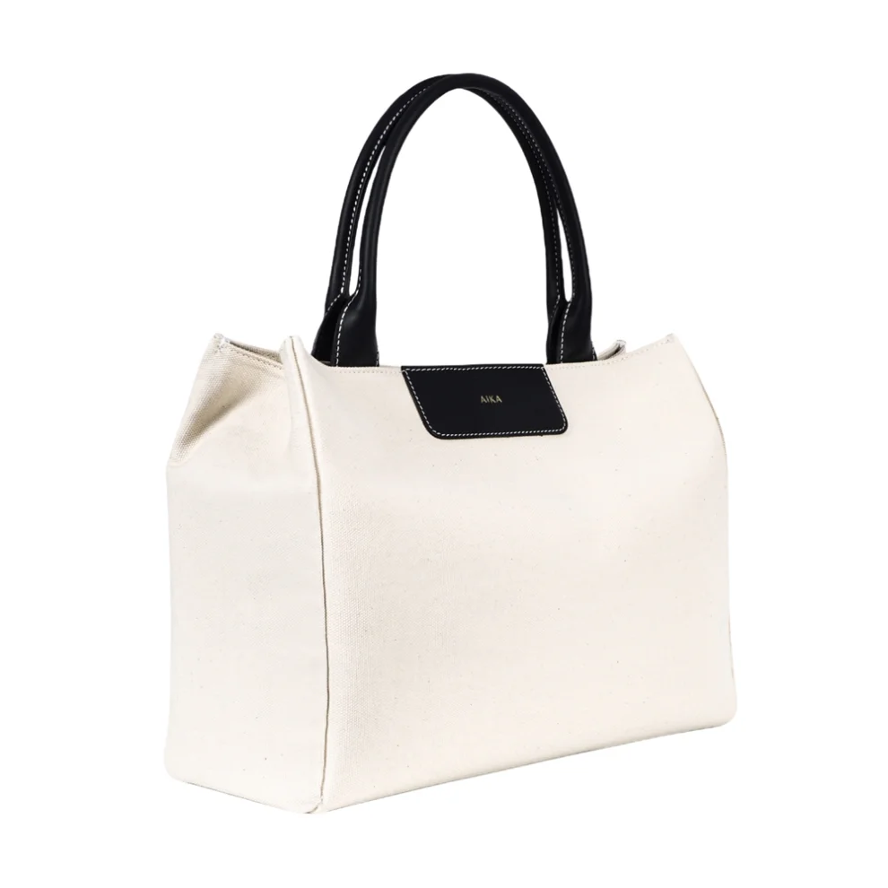 Aika Concept - Floral White Canvas Tote Bag