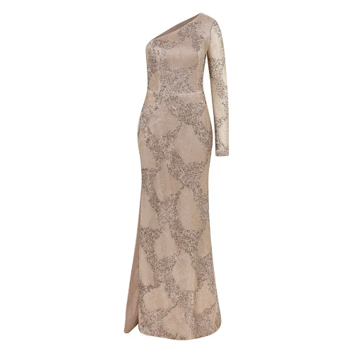 Nazan Çakır - Assymetric Long Gown With Side Slit