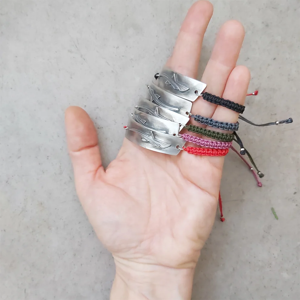 POJWoman by Pelin Özerson - Shark Silver Bracelet