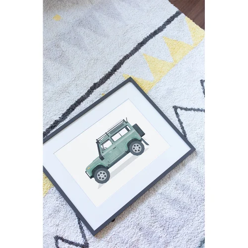 Little Forest Animals - Land Rover Defender Çocuk Odası Tablo