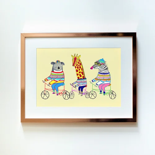 Little Forest Animals - Bisiklet Arkadaşları Tablo
