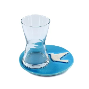 Embossed Bird Figured Tea Cup And Saucer