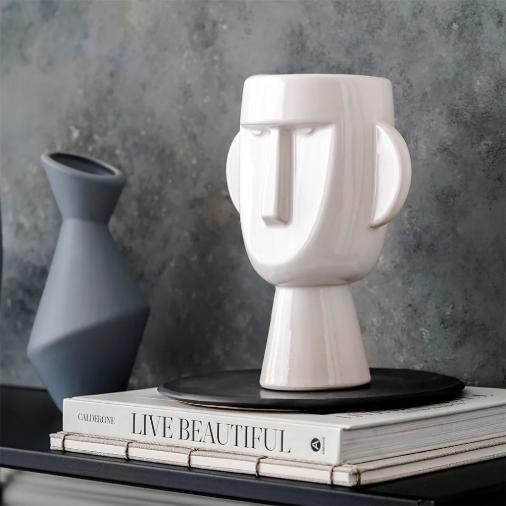 Beige & Stone - Mr. Nordic Face Vase