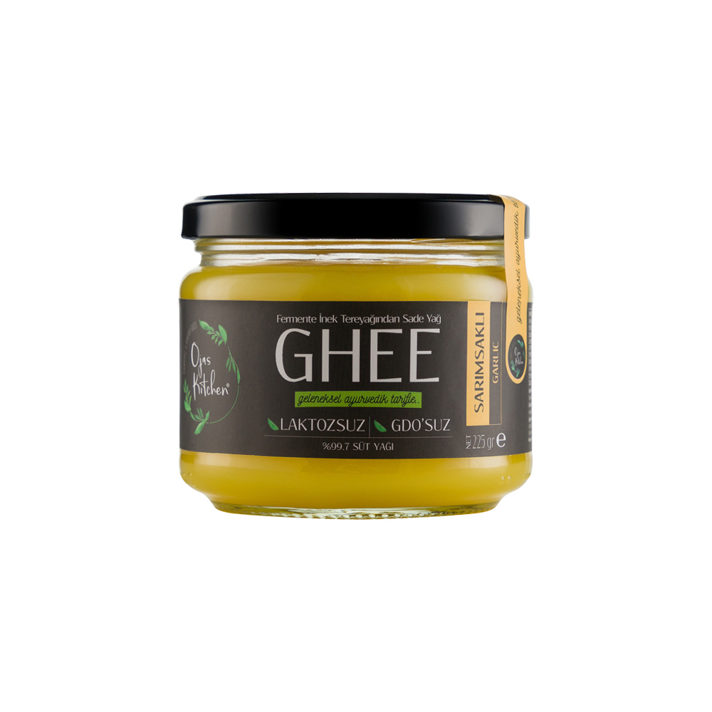 Sarımsaklı Ghee 225 Gr - Laktozsuz Gdo'suz - Saf Yağ / Sadeyağ