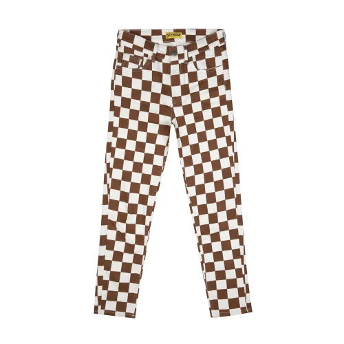 Kity Boof - Checkered Washed Mom Jean